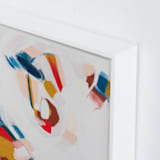 "Down the Trail" - Art Print in Red by Mary Gaspar - Frame Close-up