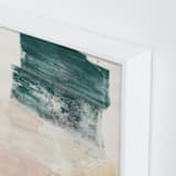 "The Layers Beneath" - Art Print in lush green by Lauren Packard - Frame Close-up