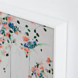 "Cascade" - Art Print in Coral by Sonal Nathwani - Frame Close-up