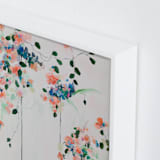 "Cascade" - Art Print in Coral by Sonal Nathwani - Frame Close-up