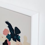 "Abstract Botanical Floral" - Art Print in coral pink by Caryn Owen - Frame Close-up