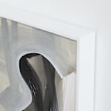 "Atmosphere" - Art Print in khaki and Off White by Angela Simeone - Frame Close-up