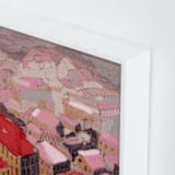 "Painted Venice cityscape" - Art Print in Pastel by Oana Prints - Frame Close-up