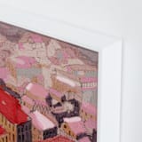 "Painted Venice cityscape" - Art Print in Pastel by Oana Prints - Frame Close-up