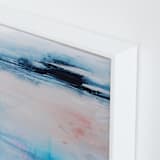 "Acceptance" - Art Print in Batik Blue by Karen Kaul - Frame Close-up