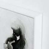 "Every Mother Counts Mother and Baby" - Art Print in Calming Grey by Kate Ahn - Frame Close-up