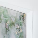 "Leaf It Alone" - Art Print in Sage Green by Christine Olmstead - Frame Close-up