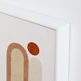 "Rustic Geometry 2" - Art Print in Terracotta by Iveta Angelova - Frame Close-up