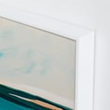 "Hawaiian Reef Abstract Painting" - Art Print in turquoise blue by Caryn Owen - Frame Close-up