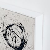 "Tour de Force I" - Art Print in Shades of Gray by Carmen Guedez - Frame Close-up