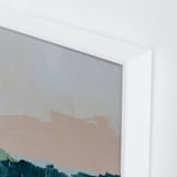 "Moving Mountains I" - Art Print in River Blue by Kayla King - Frame Close-up