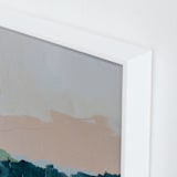 "Moving Mountains I" - Art Print in River Blue by Kayla King - Frame Close-up