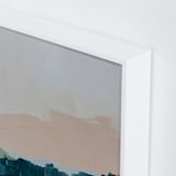 "Moving Mountains I" - Art Print in River Blue by Kayla King - Frame Close-up