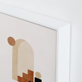 "Rustic Geometry 1" - Art Print in Terracotta by Iveta Angelova - Frame Close-up