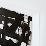 "Inked" - Art Print in Black Ink by Deborah Velasquez - Frame Close-up