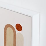 "Rustic Geometry 2" - Art Print in Terracotta by Iveta Angelova - Frame Close-up