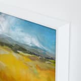 "Head for the Hills" - Art Print in Ochre by Jess Franks - Frame Close-up