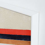 "Retro Stripes" - Art Print in White by Celeste Duffy - Frame Close-up