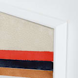 "Retro Stripes" - Art Print in White by Celeste Duffy - Frame Close-up