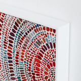 "Fire Ripple Drop" - Art Print in red by Holly Royval - Frame Close-up