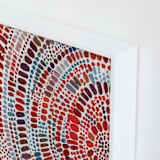 "Fire Ripple Drop" - Art Print in red by Holly Royval - Frame Close-up