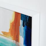 "Wave I" - Art Print in White by Gina Perillo - Frame Close-up