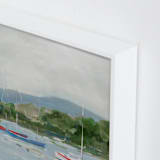 "Coastal Calm" - Art Print in Sea blue by Arohika Verma - Frame Close-up