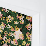 "Flower Meadow Cat" - Art Print in Daffodil Yellow by Sabrina Excene - Frame Close-up