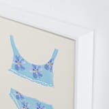 "Beach Day 2" - Art Print in Tender Blue by Johanne Dziemian - Frame Close-up