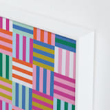 "Not your average checkers" - Art Print in Rainbow by Ashes and Ivy Studio - Frame Close-up