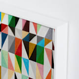 "Triangle Grid" - Art Print in Bone by Jane Clark - Frame Close-up