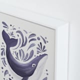 "Sea Spirits 3" - Art Print in Purple by Corrina Reid - Frame Close-up