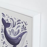 "Sea Spirits 3" - Art Print in Purple by Corrina Reid - Frame Close-up