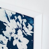 "Florid Memory Cyanotype" - Art Print in Ocean by Renée Stramel - Frame Close-up