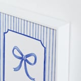 "Coquette Blue Bow" - Art Print in Blue by Vivi Furlong - Frame Close-up