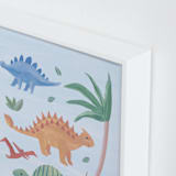 "Painted Dinos 2" - Art Print in Ocean by Teju Reval - Frame Close-up