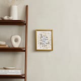 "Floral lyrics go tell it on the mountain" - Art Print in Golden effect by Rosana Laiz Blursbyai - In a Room