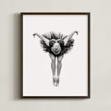 "Ballerina in Black" - Art Print in Black and White by Ardell McLennan - Framed