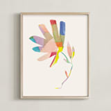 "Botanical Burst I" - Art Print in Cream by Creo Study - Framed
