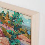 "Side Lines 1" - Art Print in Pine by Jess Franks - Frame Close-up