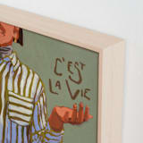 "That's Life" - Art Print in Sage by Jess Franks - Frame Close-up