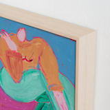"Secrets" - Art Print in Teal by Maran Ree Whiting - Frame Close-up