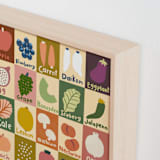"Edible ABCs" - Art Print in Colorful by Sierra Lee - Frame Close-up