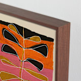 "Underground Opera" - Art Print in Rosebud by Deborah Velasquez - Frame Close-up