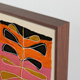 "Underground Opera" - Art Print in Rosebud by Deborah Velasquez - Frame Close-up