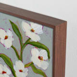 "Floral Abstract in Icy Blue" - Art Print in Sky Blue by Katie Mulder - Frame Close-up