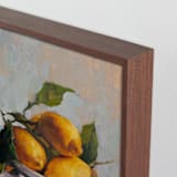 "Bowl of Lemons" - Art Print in Golden by Wendy Keller - Frame Close-up