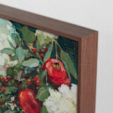 "Pomegranate" - Art Print in Crimson by Wendy Keller - Frame Close-up