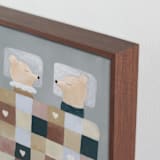 "Not a Creature Was Stirring" - Art Print in Winter Grey by Maja Cunningham - Frame Close-up