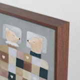 "Not a Creature Was Stirring" - Art Print in Winter Grey by Maja Cunningham - Frame Close-up